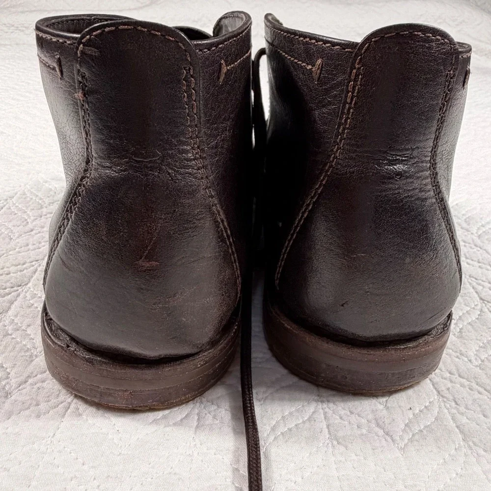 Trask Chukka Boots Mens 12M Dark Brown Leather Core Aesthetic EUC 30-2162‎